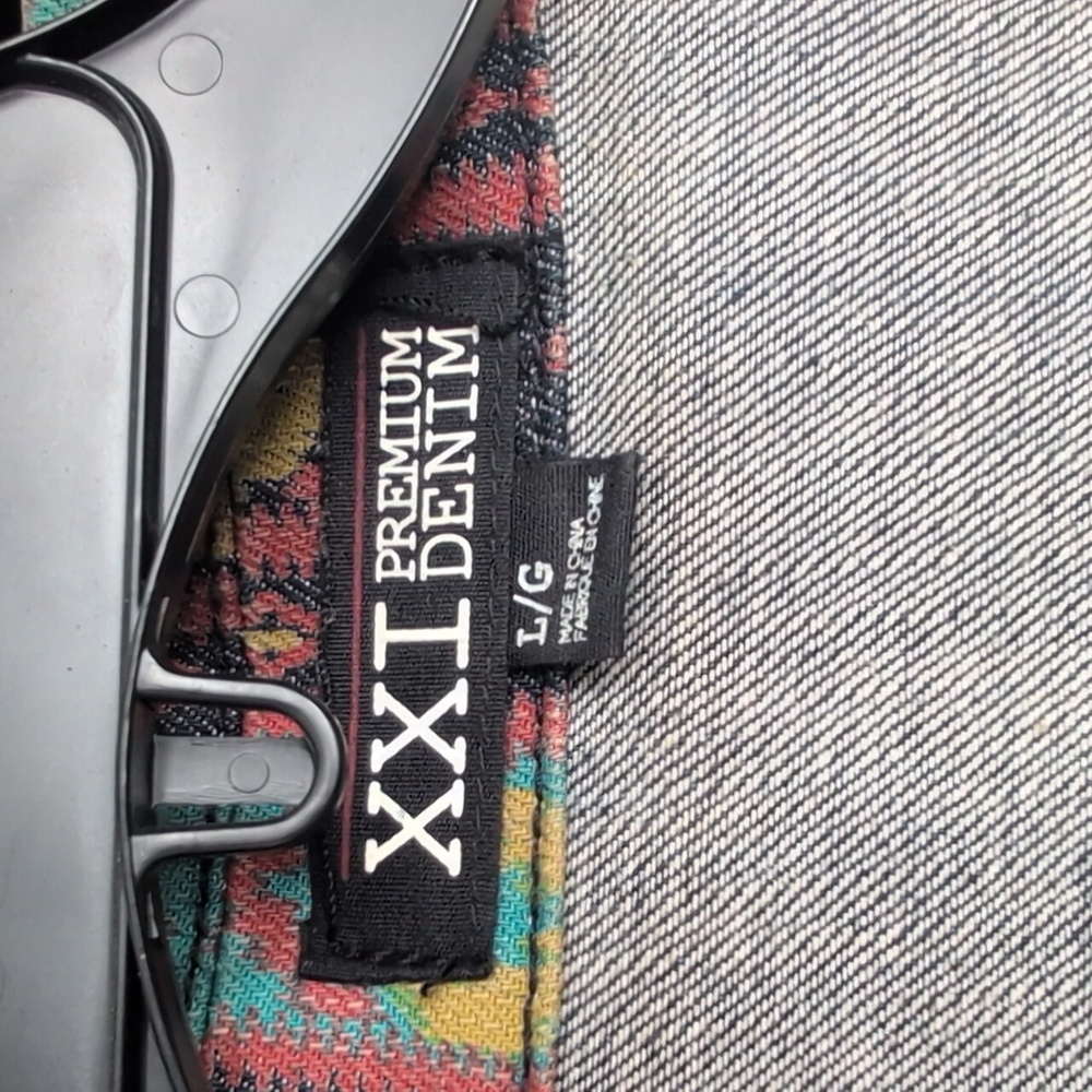 XXI Multicolor Patterned Jean Jacket - Picture 2 of 4